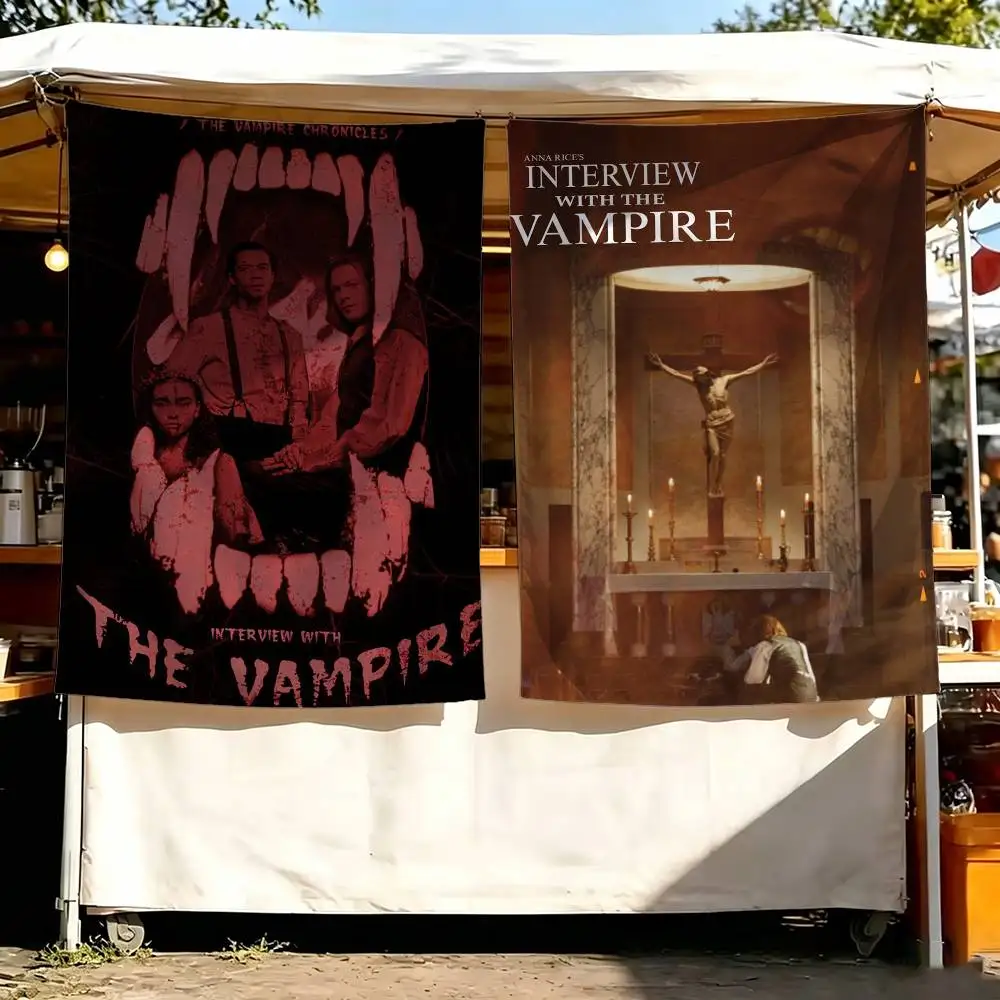COOL I-Interview with the V-Vampire Flag Outdoor Decorations for Bedrooms Home Decor Items Decoration Banners