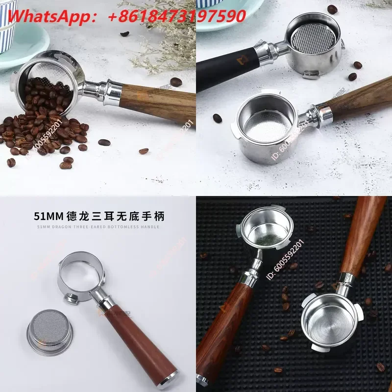 Hot Sale Bottomless Portafilter Handle Universal for Cankun Smagg Delong Platinum Fu 51mm 54mm 58mm Coffee Machine Parts
