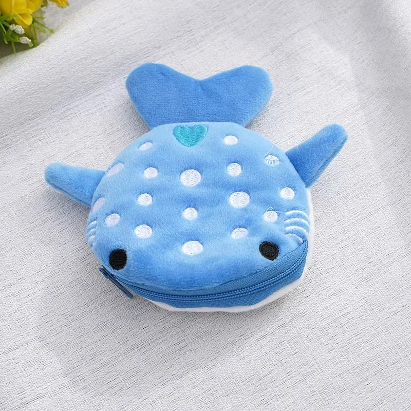 Kids  Accessories Fashion Plush Bag Shark Print Cute Kids Wallet Creative Short Wallet Kids Mini Coin Bag image 6