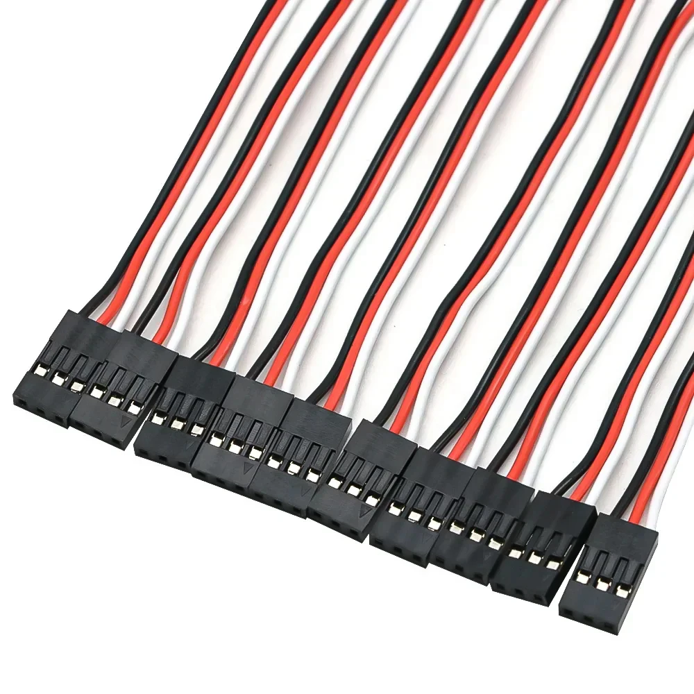 8/10 قطعة 100 مللي متر 150 مللي متر 300 مللي متر خط التحكم في الطيران سيرفو تمديد الحبل ذكر إلى ذكر ل JR التوصيل سيرفو تمديد سلك من الرصاص كابل #6