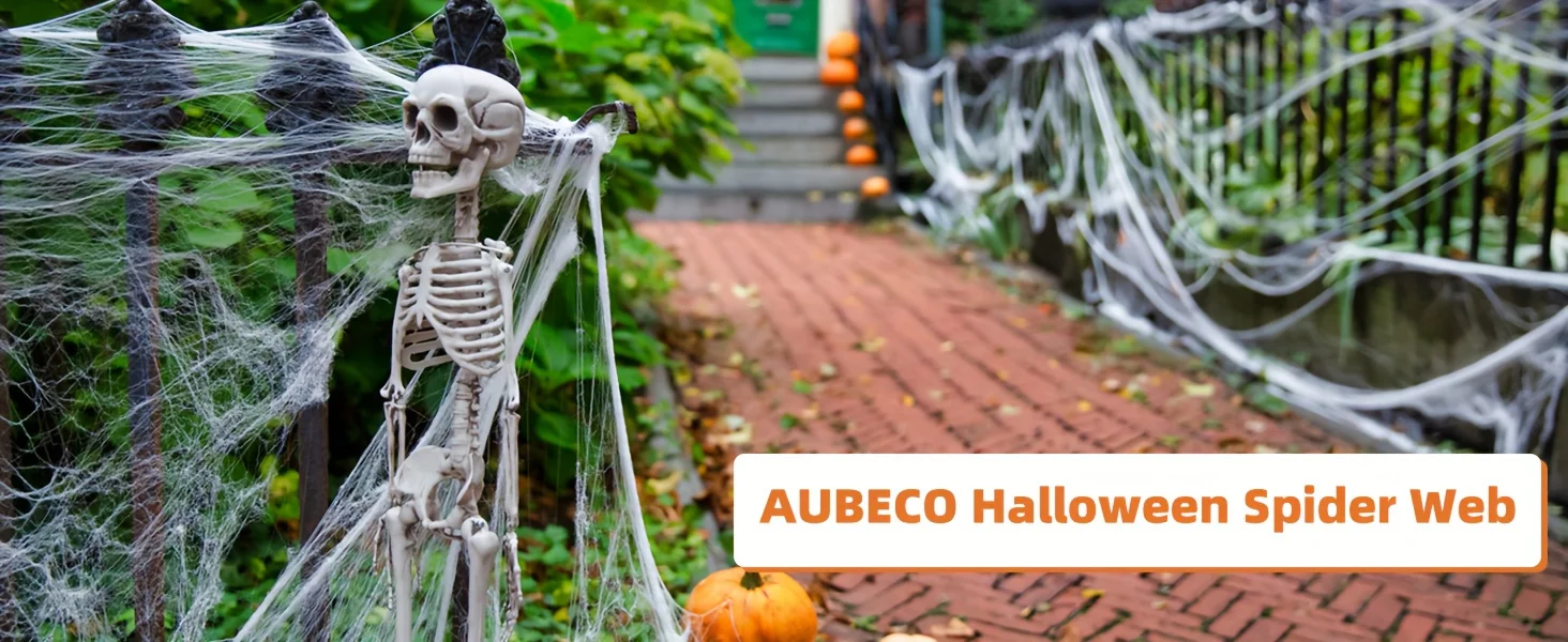 1 Set, 60 weiche Spinnennetz-Halloween-Dekorationen mit 10 künstlichen Spinnen, super dehnbare Spinnweben für Halloween im Innen- und Außenbereich – Detail 5
