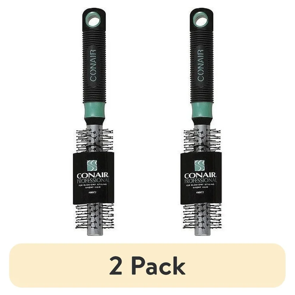 

Professional Small Metal Round Hair Brush 2 Pack Salon Blow Drying Detangling Brush Ball Tipped Bristles Short Hair Styling