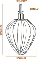 egg beater for Kenwood KVL4100IKVLG1KVL6300 KVL8 Accessory Stainless Steel Compatible Chef XL Whisk,KMM020 KVL61,KVL6300,KVL8300