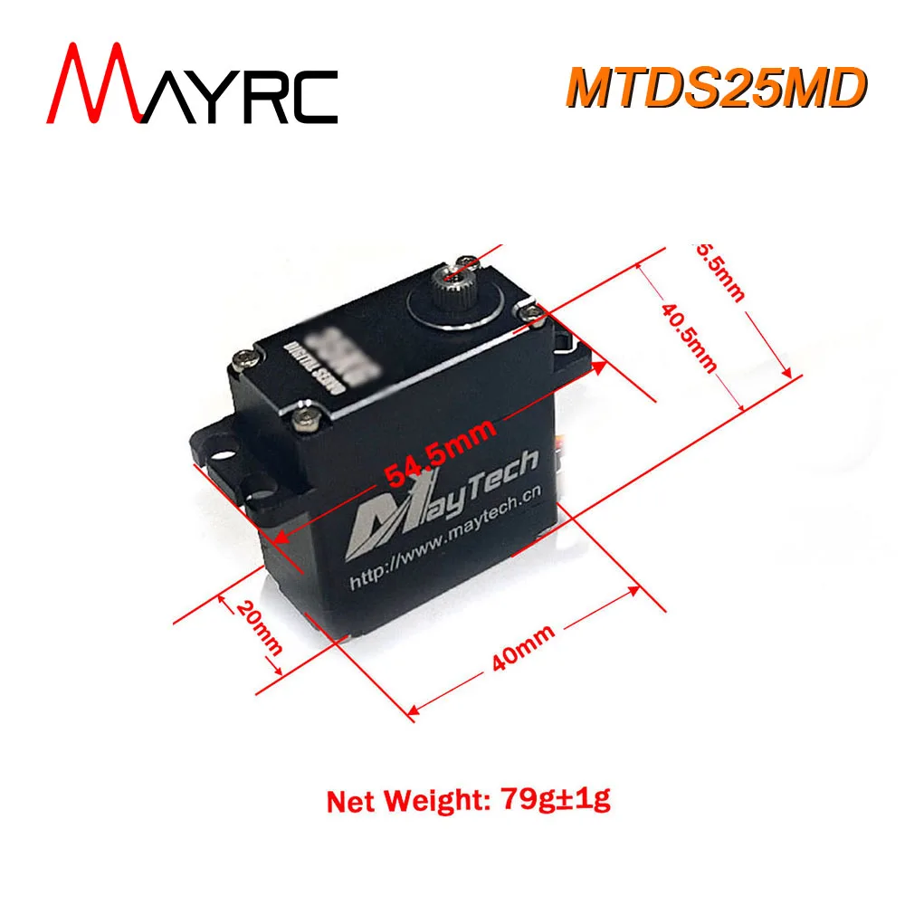 MAYRC 0.08sec/60 ° stopień serwomechanizm cyfrowy 25 kg/CM wysoki Metal Gear prędkości dla zdalnie sterowana ciężarówka samochodów Robot mechaniczne ramiona dronów pojazdów