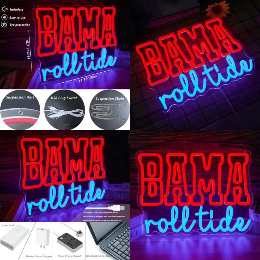 Neon Sign for Wall Decor Football Neon Signs USB Powered Football Neon Sign for Game Room, Office, Man Cave Decor College Footb