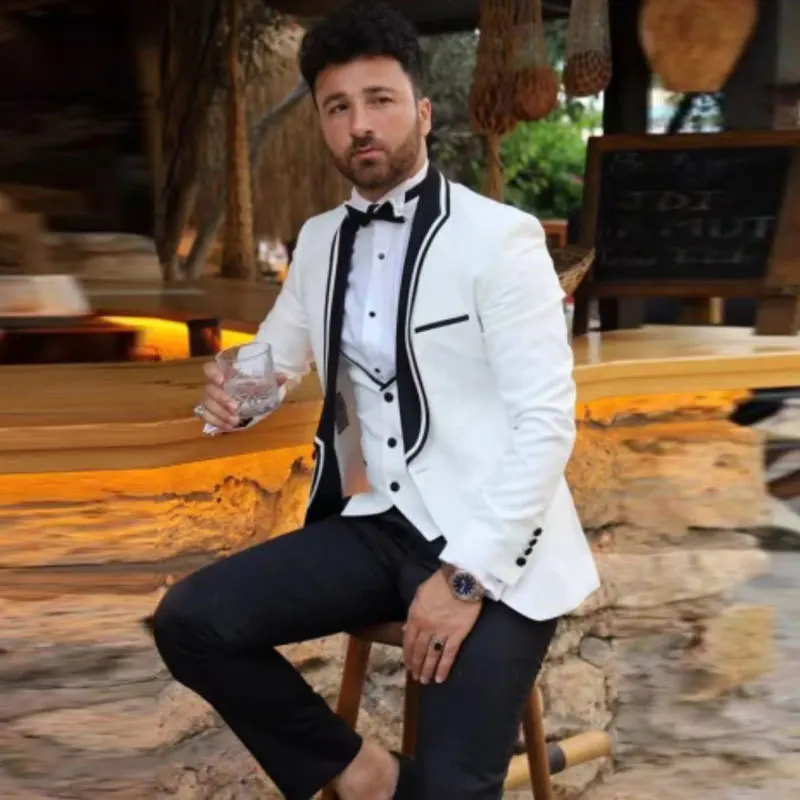 

New Large Size Men's Suit Casual Business Wedding Banquet Groom Best Man Dress Three-piece Set Costume Homme Trajes De Hombre