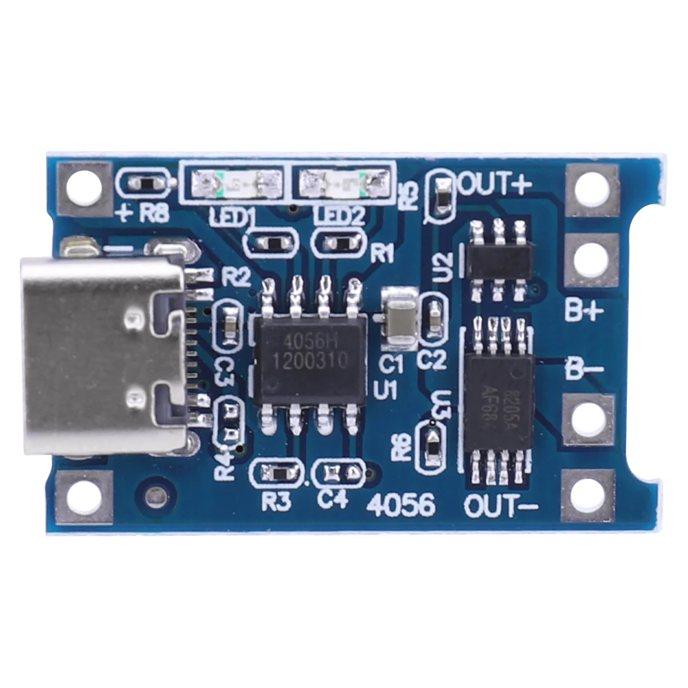 TP4056 Lithium Battery Charger Module 1A Mini Battery Charger Board Type C Micro USB 4.5V-5V for Lithium Batteries