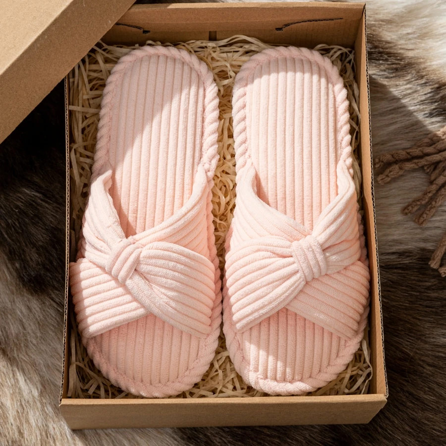 

Модные весенне-осенние женские тапочки с милым бантом, домашняя удобная сухая дышащая домашняя повседневная обувь с мягкой подошвой