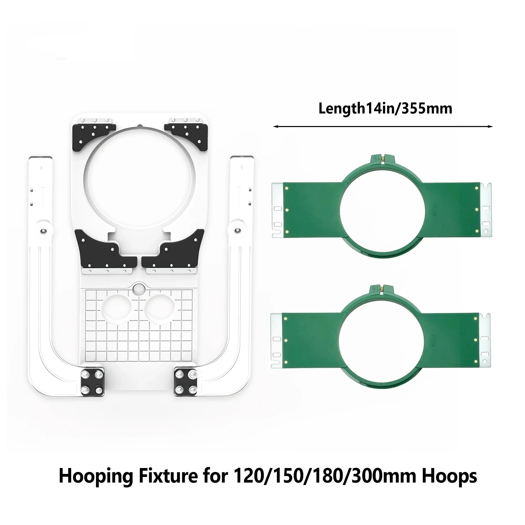 

Hooping Fixtures for Tubular Hoops of Tajima Toyota Happy Japan SWF Embroidery Machines