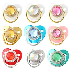 Bling Diamond Baby Pacifier Rhinestone Luxury Pacifier PA free Silicone Infant Nipple Newborn Dummy Soother Pacifier Gifts