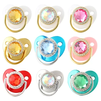Ciuccio per bambini con diamanti Bling Ciuccio di lusso con strass Ciuccio per neonati in silicone senza PA Ciuccio per neonato Ciuccio per ciuccio Regali
