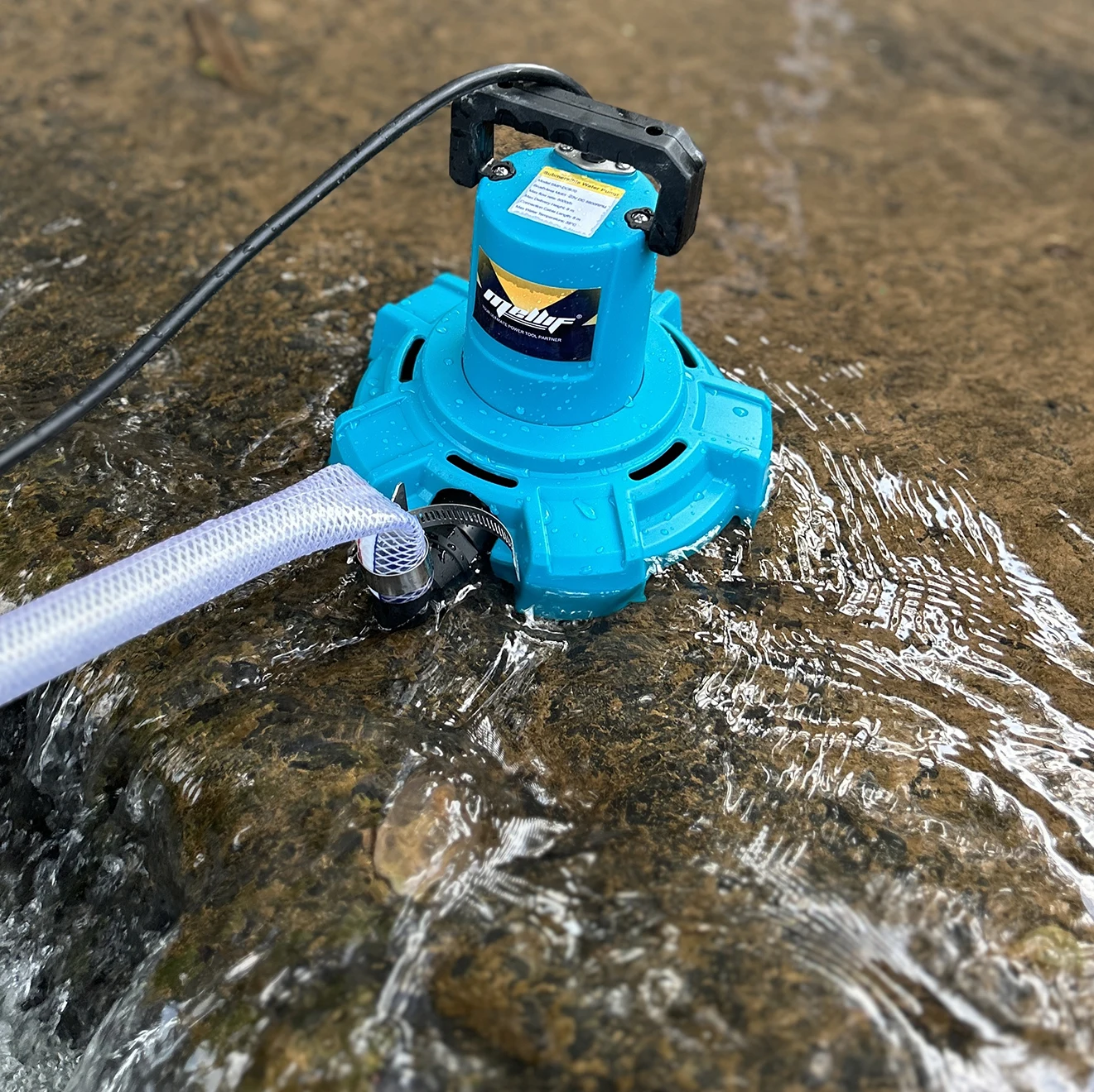 Kabellose Tauchpumpe für Makita 18V BL1830 Akku, Elektrische Schmutzwasserpumpe für Gartenteich, Whirlpools, Pool (Nur Gerät) – Detail 10