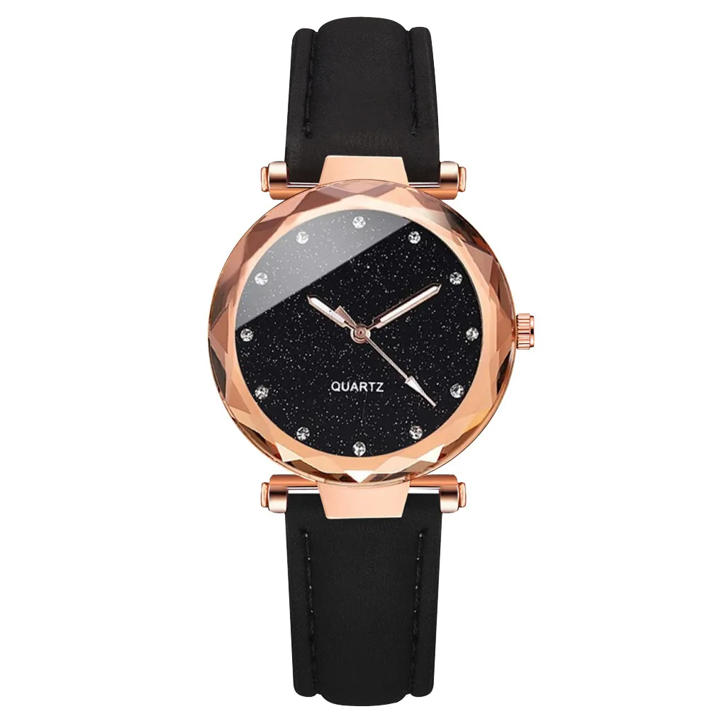 Luxury Casual Watches Women Romantic Starry Sky Watch Leather Rhinestone Designer Ladies Clock Simple Dress Gfit Montre Femme