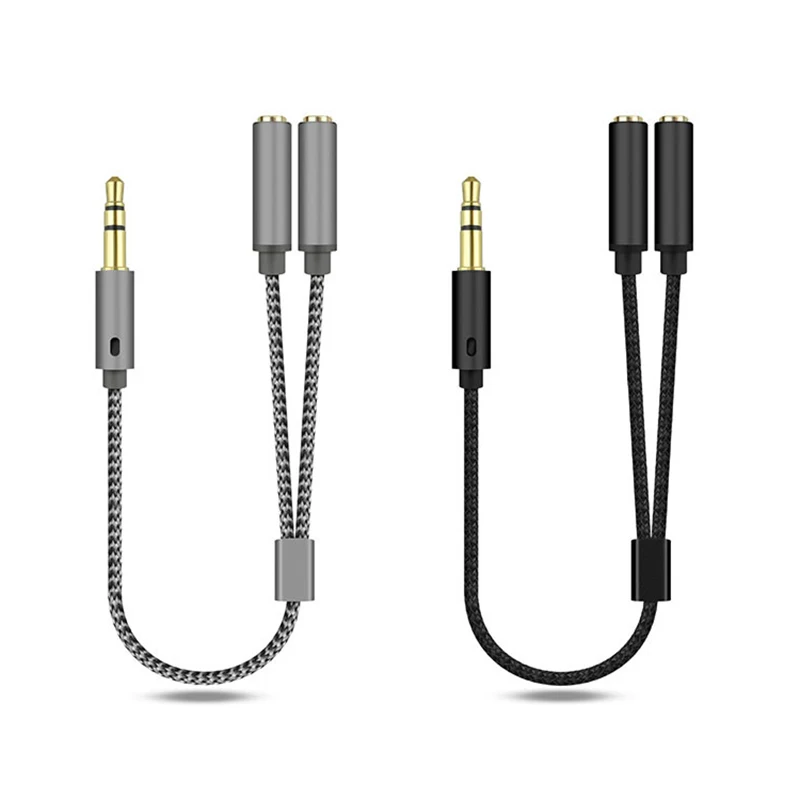 3.5mm Headphone Splitter Extension Cable Audio Stereo Y Splitter (Hi-Fi Sound) 3.5mm 1 Male to 2 Female spliter