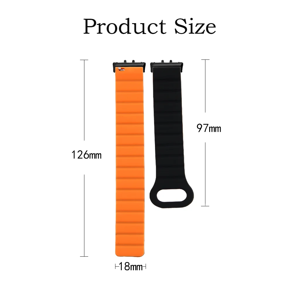 2025 Latest 18mm Magnetic Lock Sport Silicone Watch Strap for Samsung Galaxy Fit3 Soft Ventilated Quick Install Adjustable Band