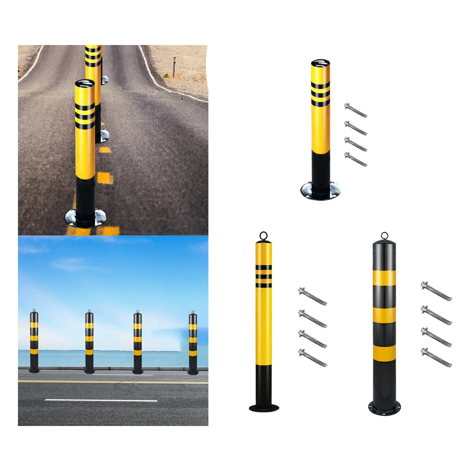 Safety Bollard Post Parking Barrier Post for Roadside Driveways Sidewalk