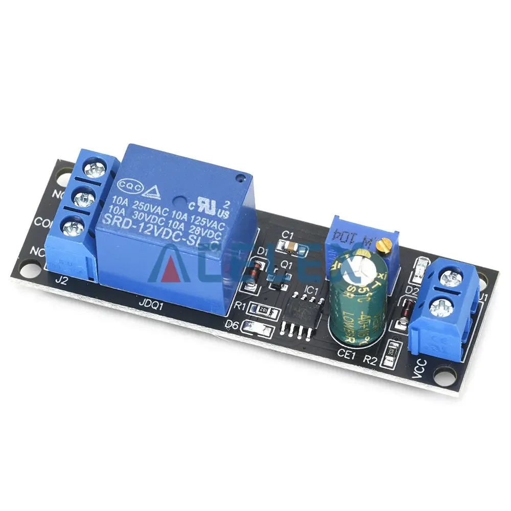 DC 12V Timer Delay Relay Shield Module NE555 Timer Switch Adjustable Controller Module 0 to 10 Second 0~10S Car Oscillator