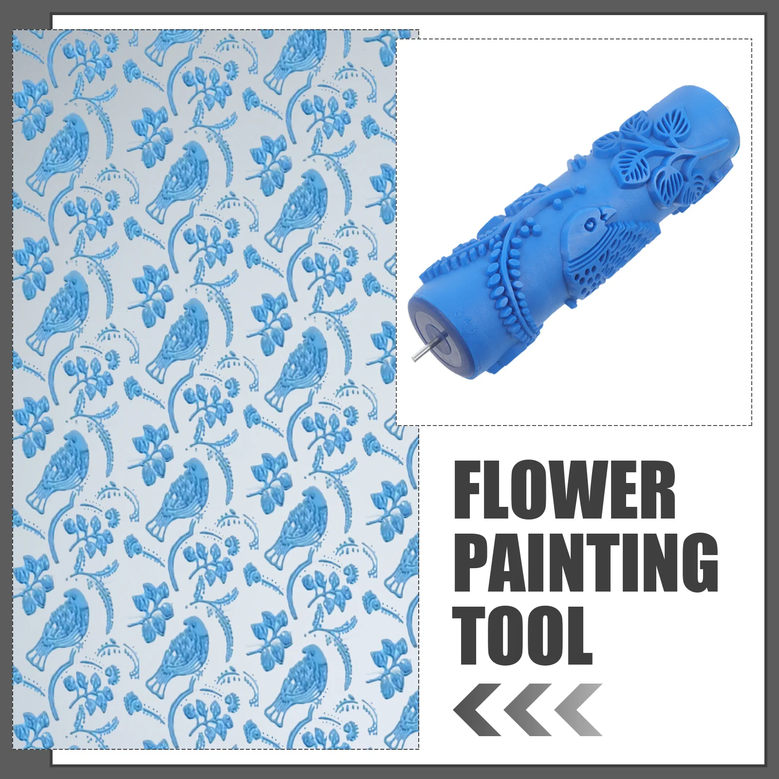 Paint Roller Wall Decoration Grain Painting Tool Embossing Texture DIY Patterned Rubber