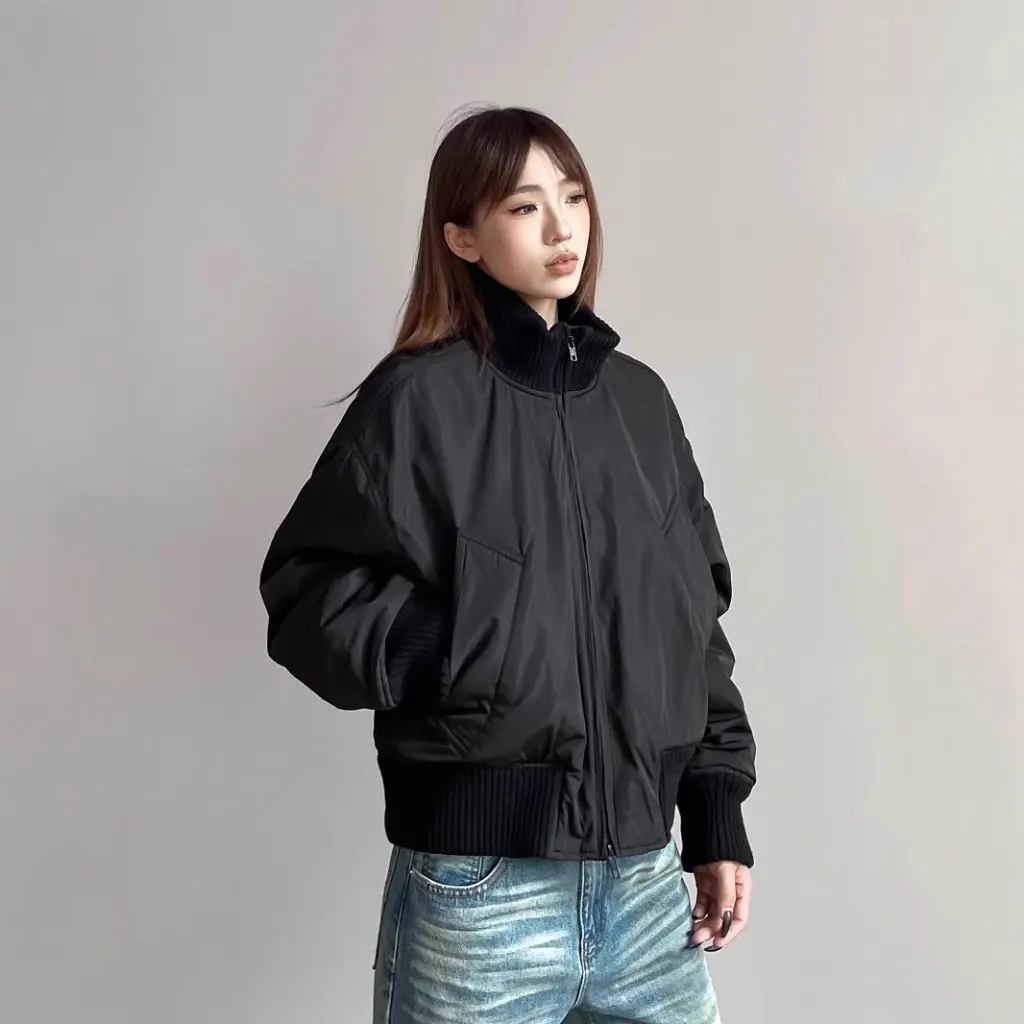 

Женская куртка-бомбер в корейском стиле, короткий бейсбольный костюм в американском стиле ретро, топ на весну и осень