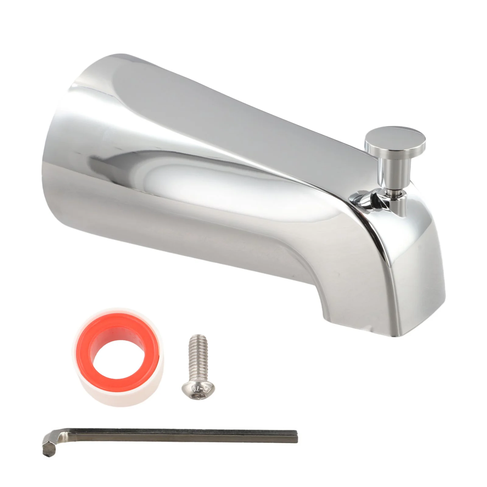 

High Quality Metal Tub Spout Wall Mount Diverter Contemporary Bathroom Upgrade Sleek Modern Design Easy Installation