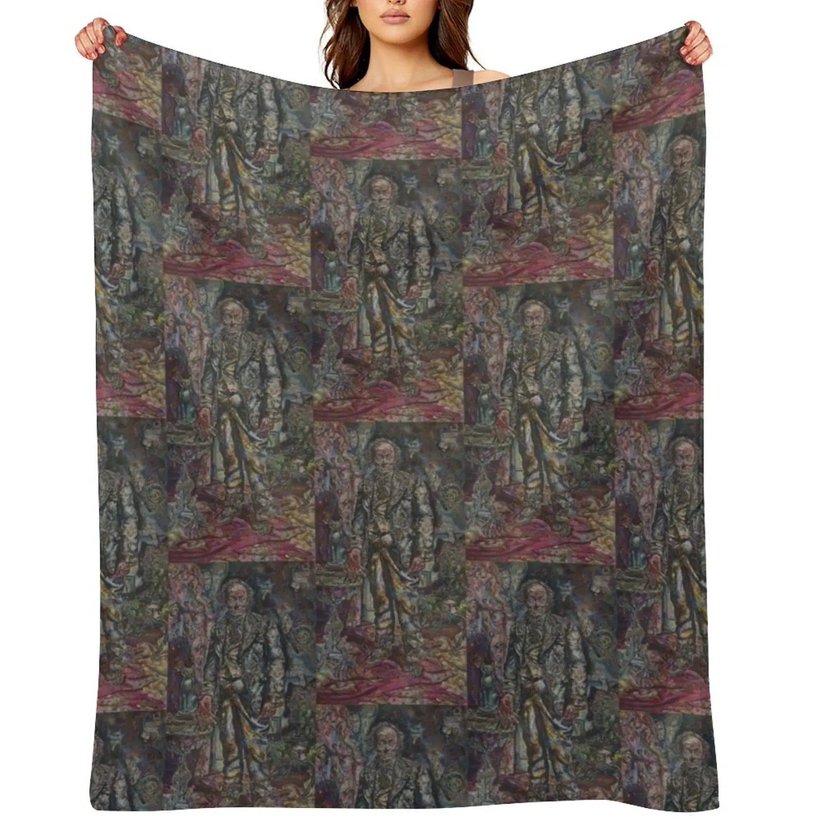 

The Picture of Dorian Gray Painting by Ivan Albright Throw Blanket Bed linens Soft Big Blankets For Sofas Giant Sofa Blankets