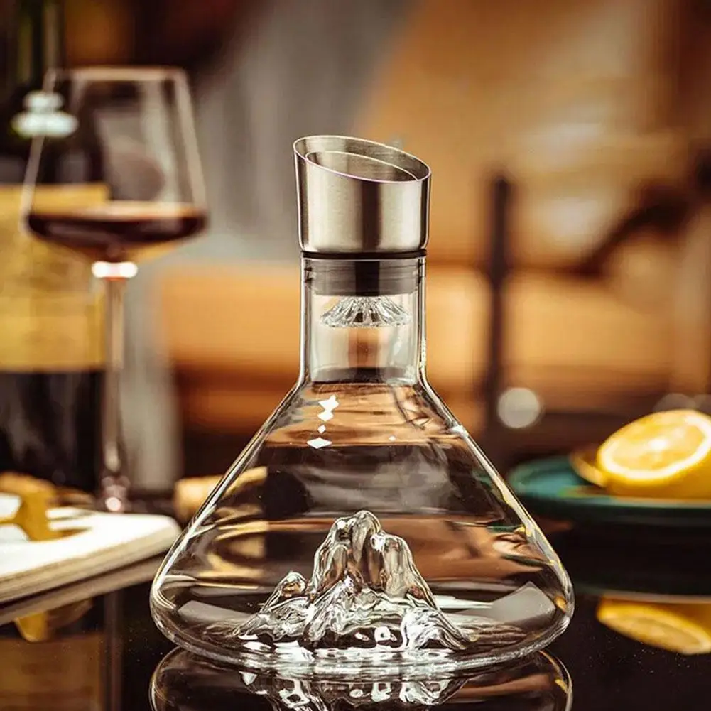 Wine Decanter Wine Creative Transparent Iceberg Design Lead-Free Crystal Glass Wine Accessories Barware Decanters