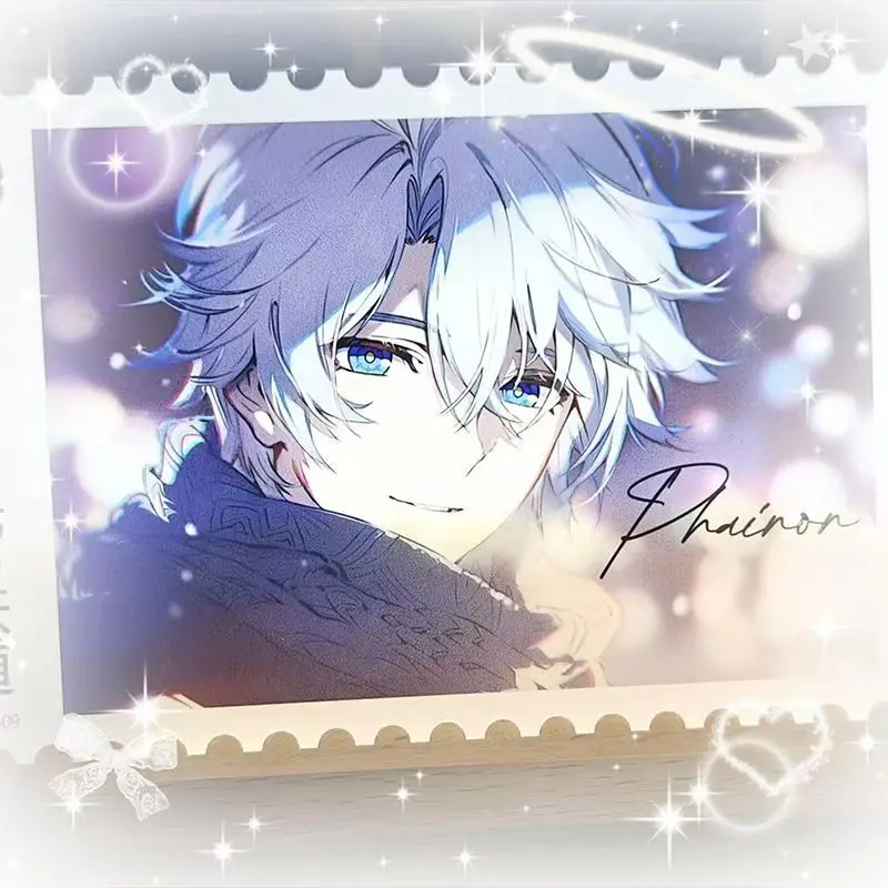 4Pcs/Set Anime Game Khaslana Double Sided Printing Card Phainon NeiKos496 Laser Cards for Gift and collection