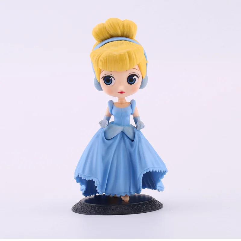 

15CM Disney Q Posket Princess Cinderella Pvc Action Figure Model Children Toys Dolls Gifts Desktop Cake Decoration Accessories