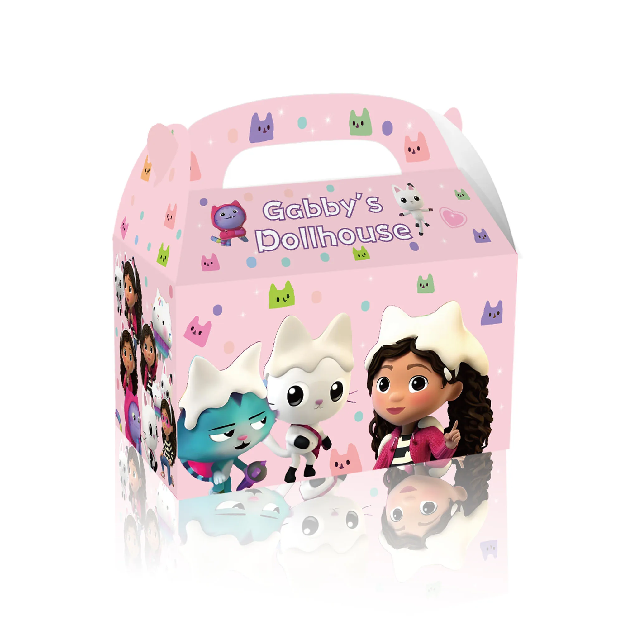 12/24 pezzi Gabby Dollhouse Cats Party Candy Box Decorazione confezione regalo di compleanno per bambini MINISO