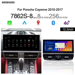 Carplay Android 13 Car Radio for Porsche Cayenne 2010-2017 QLED GPS Autoradio 8+256G Navigation Stereo Wifi Multimedia Player