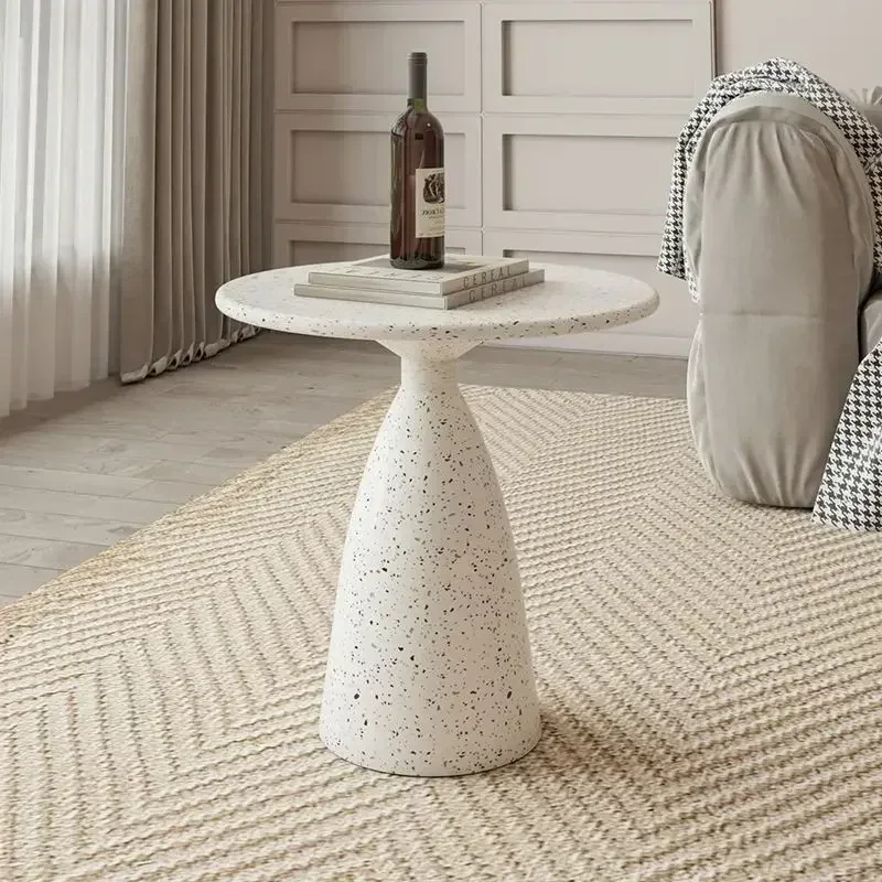 Creamy Style Side Table Sofa Side Table Living Room Small Coffee Tables Japanese Wabi-Sabi Corner Table Balcony Small