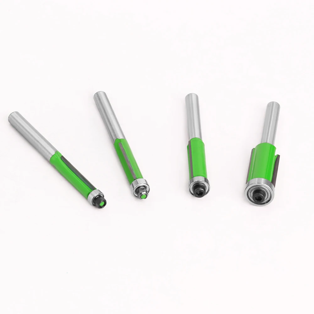 LAVIE 1pc 1/4 pollici gambo 6.35mm punta a filo per fresa per legno con cuscinetto fresa lavorazione del legno MC01029
