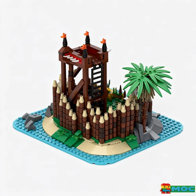 NEW 1042 PCS MOC Islander King Throne Remake Pirate Scene Building Blocks DIY Educational Learning Assembly Toy Birthday Gifts