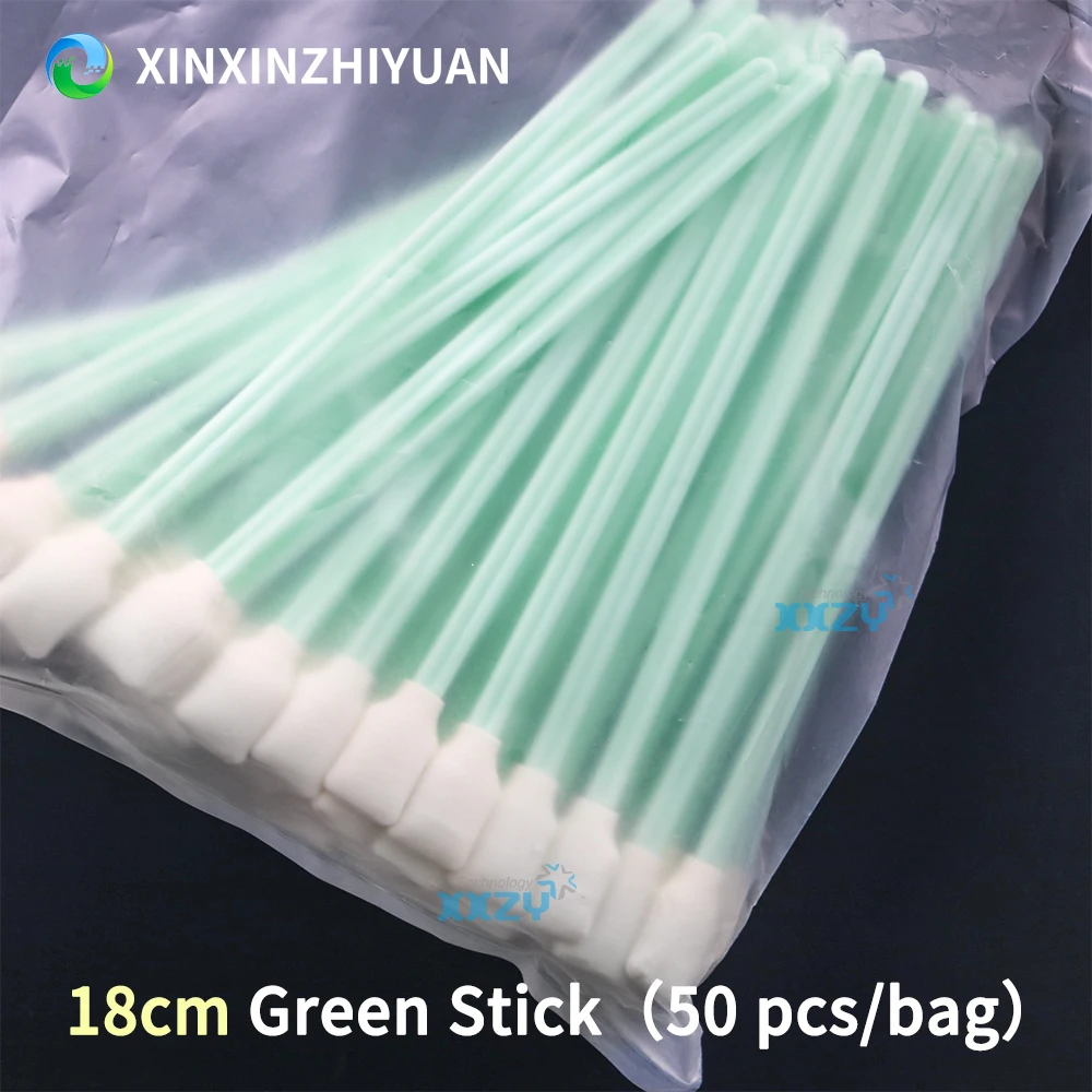 50PCs/Bag 18cm Long Cleaning Tool for XP600/DX5/DX7/5113/4720/i3200 Printhead Sponge for Eco Solvent Printer Cotton