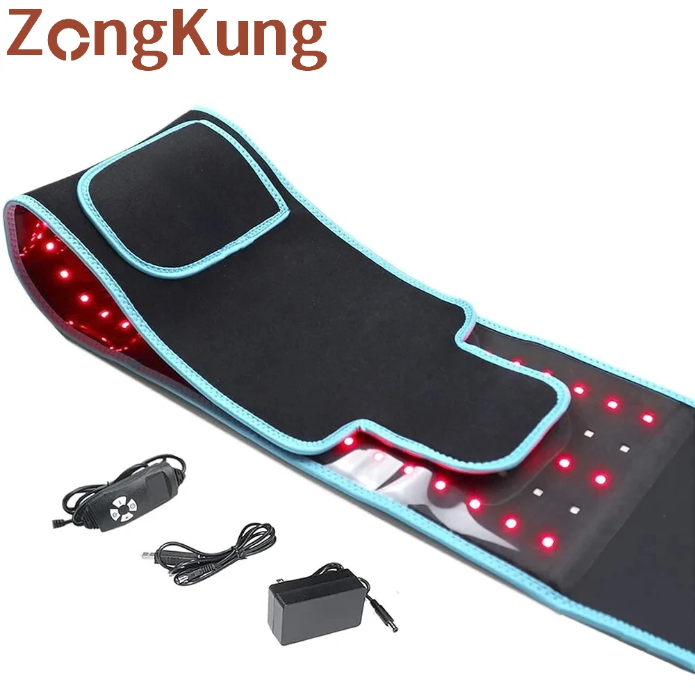 Ceinture lumineuse rouge à LED, traitement de la lumière rouge, dispositif de lumière proche-infrarouge, utilisé pour soulager le désordre musculaire lombaire, 105 pièces