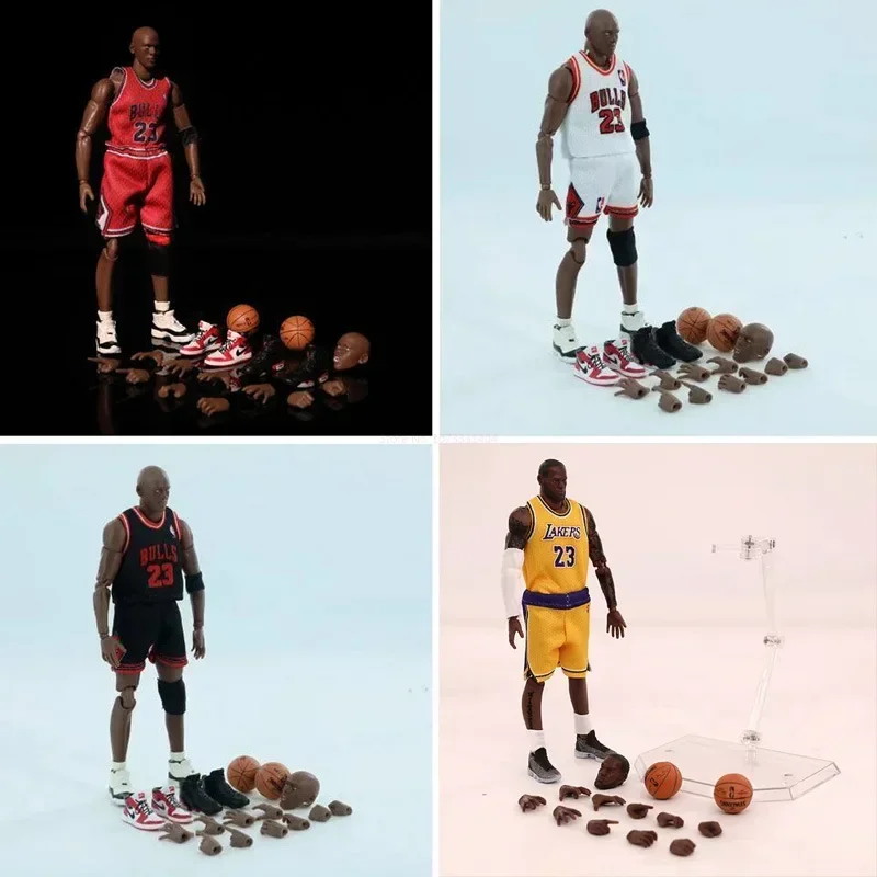 New Mafex Basketball Star Mj Michael Cool Bulls Real Clothes  No. 23 Figures  Collection Model Doll Toys Children'sbirthday Gift