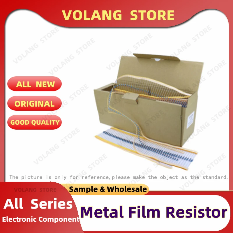 1000pcs 1W Metal Film Resistor 1% 0.1R ~ 4.3M 1R 10R 22R 47R 100R 1K 4.7K 10K 22K 47K 100K 330K 470K 1 2 10 22 47 100 330 1M Ohm