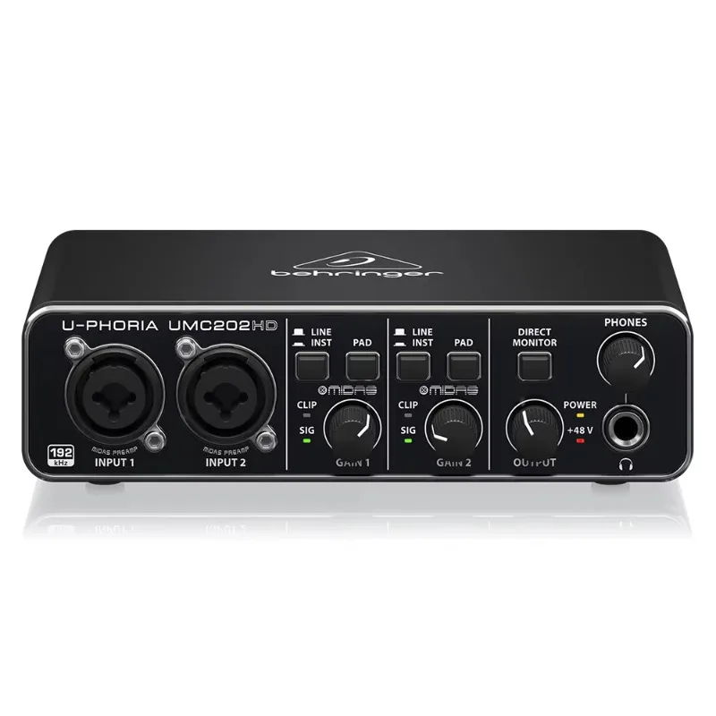 Behringer U-Phoria Studio Pro Recording Bundle Pa System Studio Music Equipment Set Audio Interface and Condenser Microphone