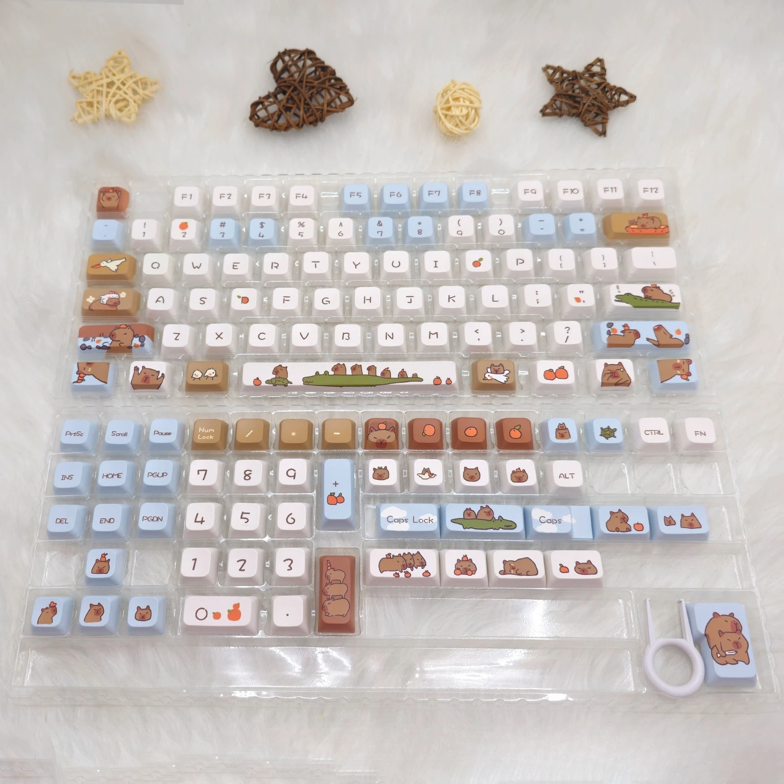 Capsule Dolphin MOA/XDA/Original Height 127 Keys  Kapibara Theme Keycaps Adapt to Mechanical Keyboard Keycaps