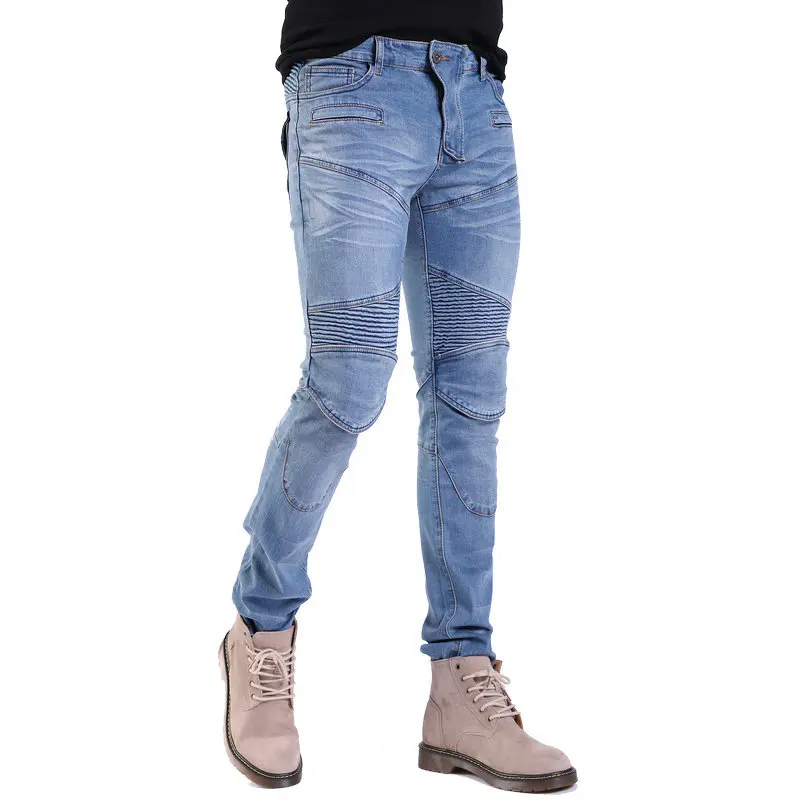 New Motorcycle Black  Anti-fall Riding Pants Moto Jeans for Men Women Motocross Racing Trousers with 4 Knee Hip Protective Pads