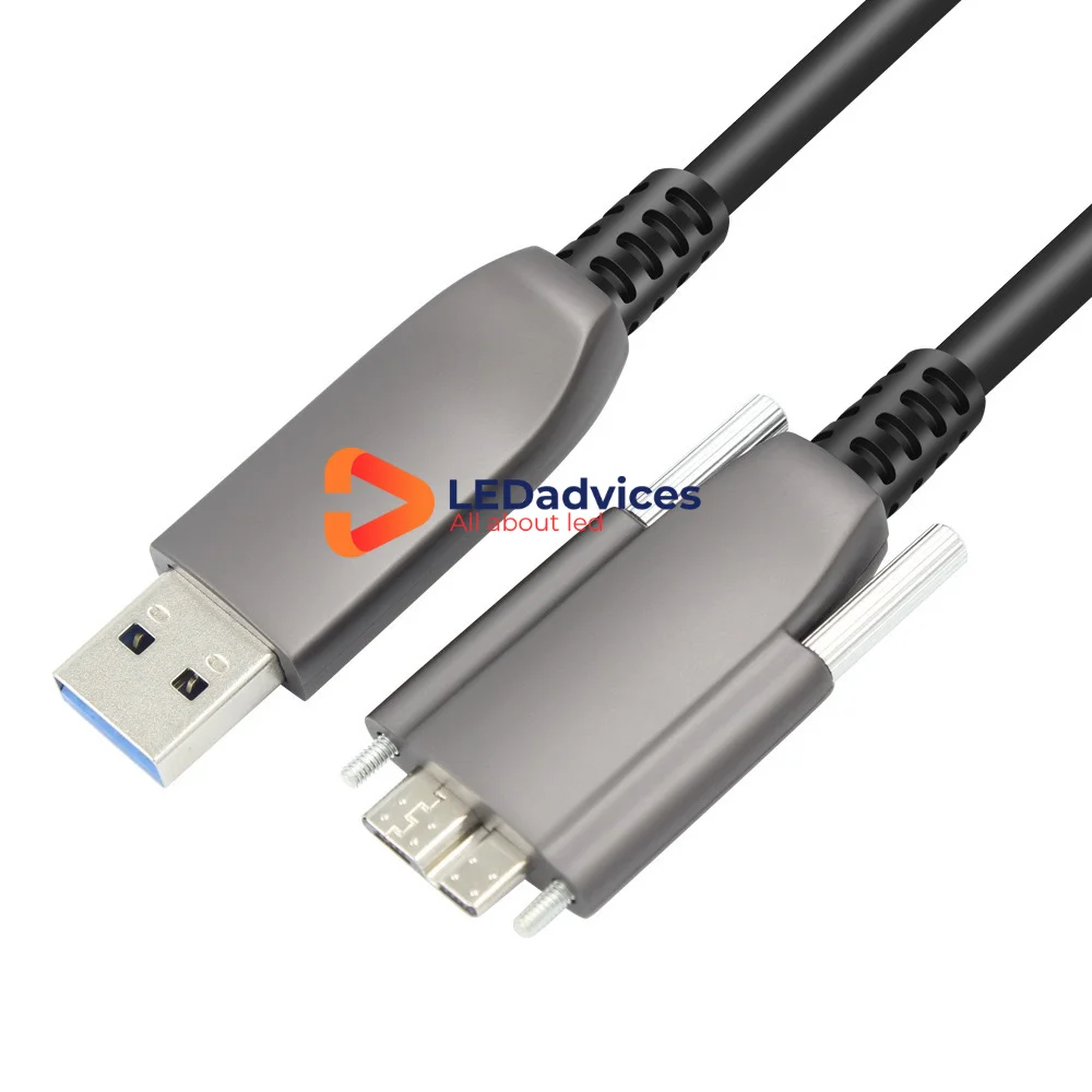 

30m USB 3.1 Fiber Optic Data Cable, Type-A to Micro-B 10Gbps for Basler, Dalsa, Hikvision, JAI, FLIR Point Grey, Omron, Viewkks