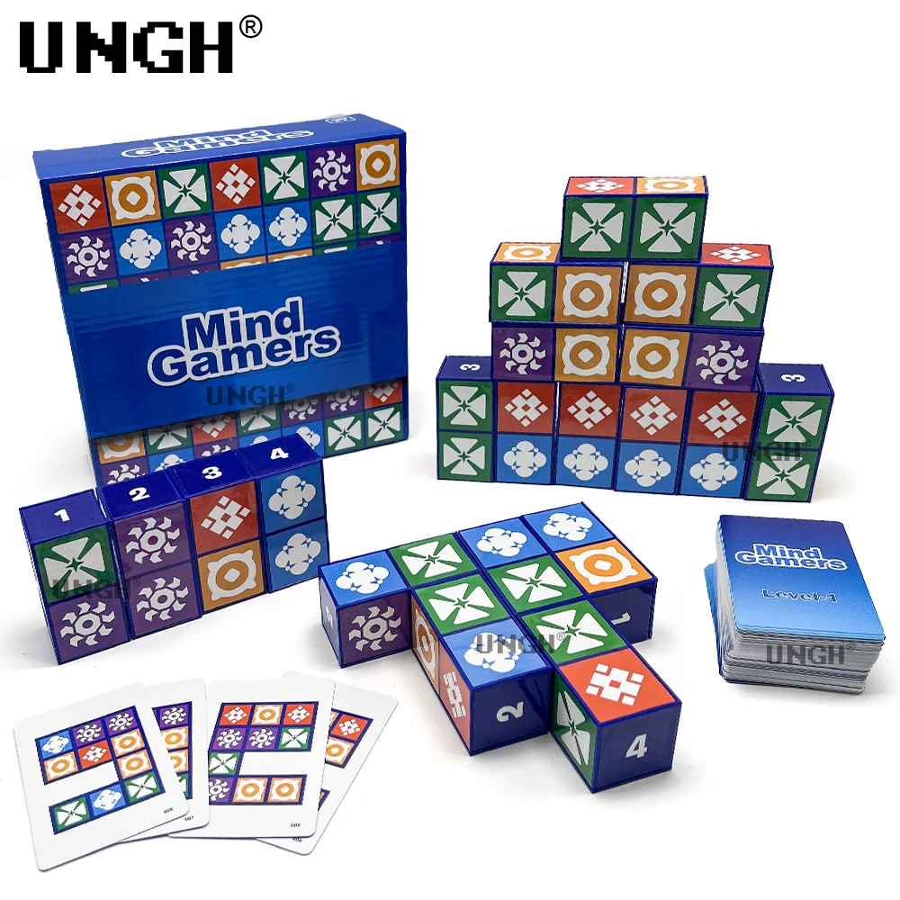 UNGH Uzzle Puzzle Logic Thinking Board Game Matching Blockwork Bundle Fast Paced Puzzle Games Parent Child Interactive Birthday