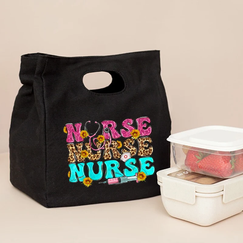 Peace Love Nursing Nurse Lunch Bag Cooler Tote Portable Insulated Thermal Food Container Lunchbox Hospital Doctor Gift