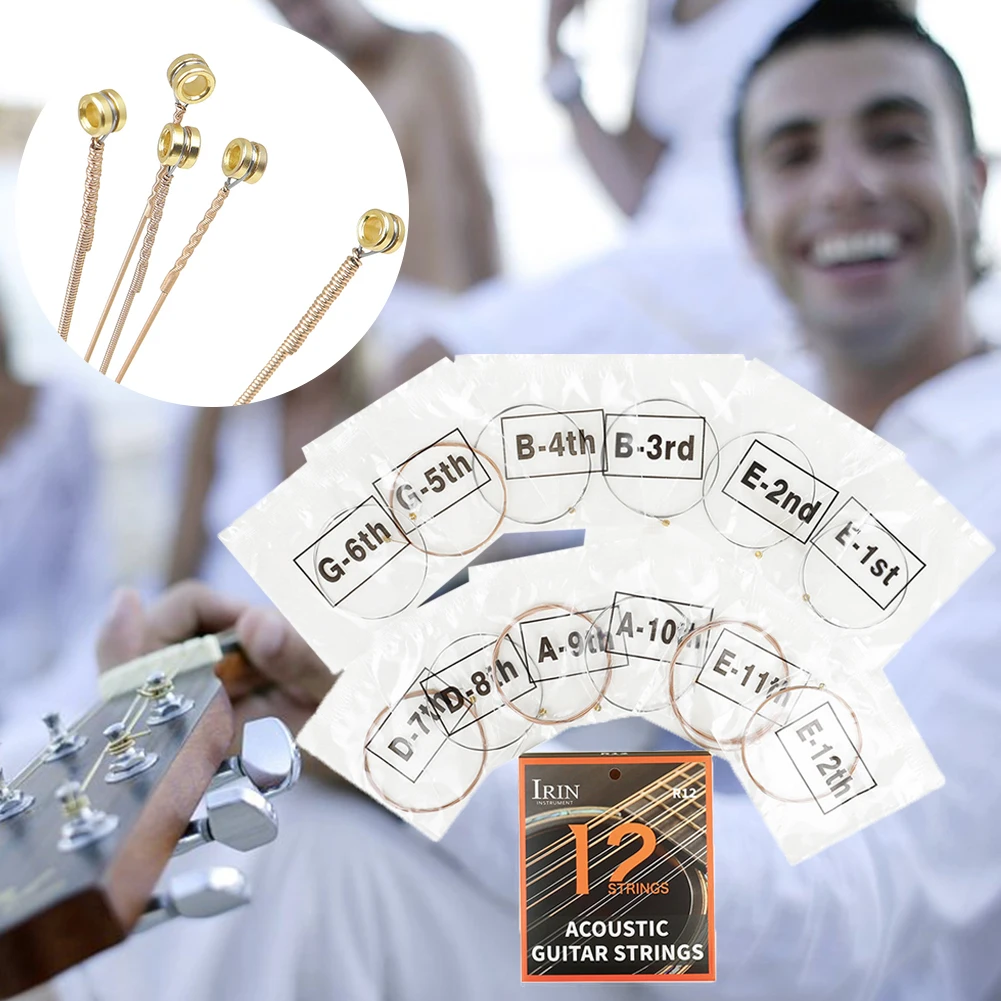 12-String Guitar Strings Folk Guitar Accessories Parts Light Great Bright Classical Guitar Strings Guitar Strings for Guitar