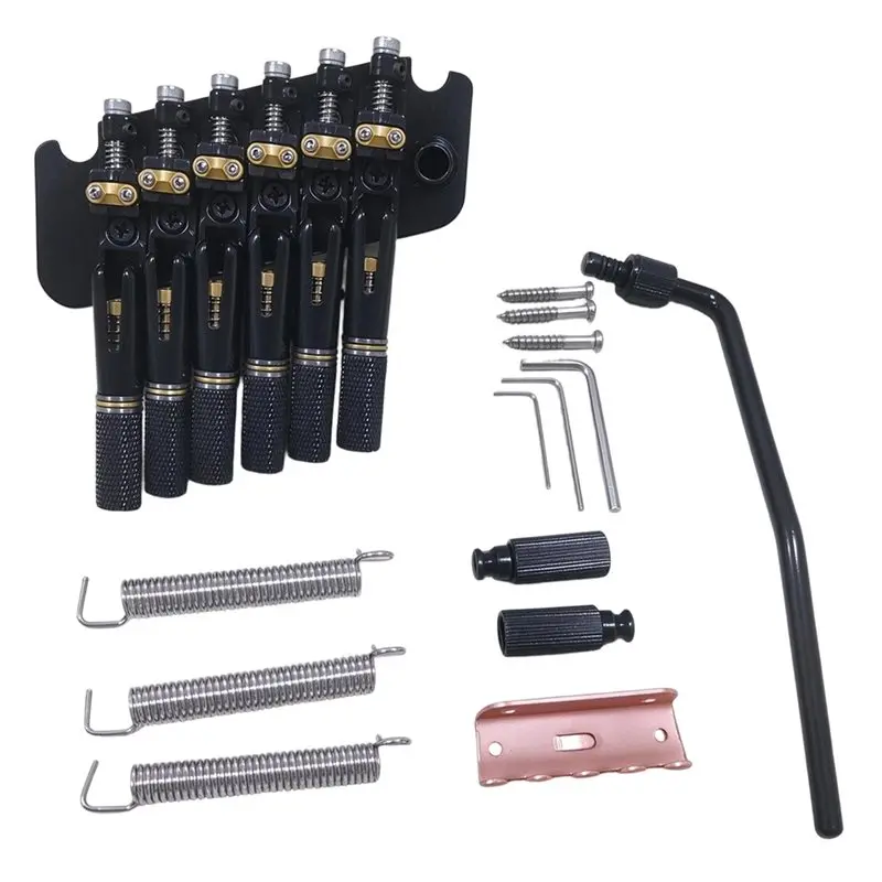 ABVE-Headless 6-String Guitar Bridge Featuring Angled Saddles A Double-Locking Tremolo System Fanned-Fret Design