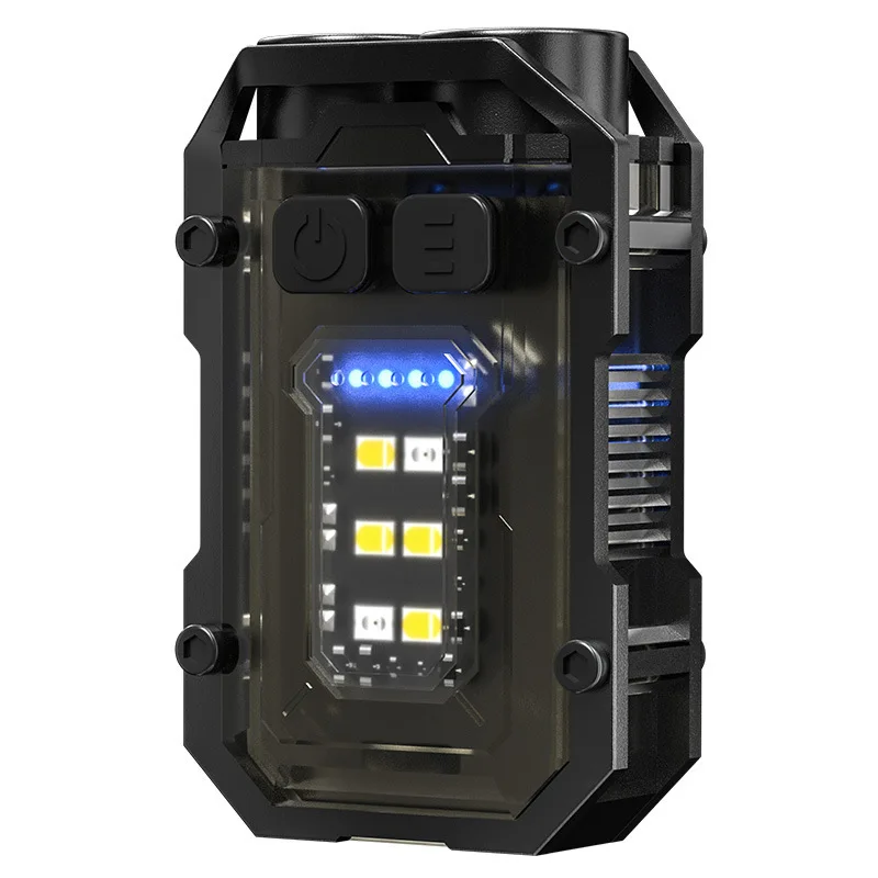 

Новый многофункциональный брелок-светильник, мини-фонарик Type-C, перезаряжаемый уличный светильник с двойным источником света, зажим для шляпы, рабочий свет