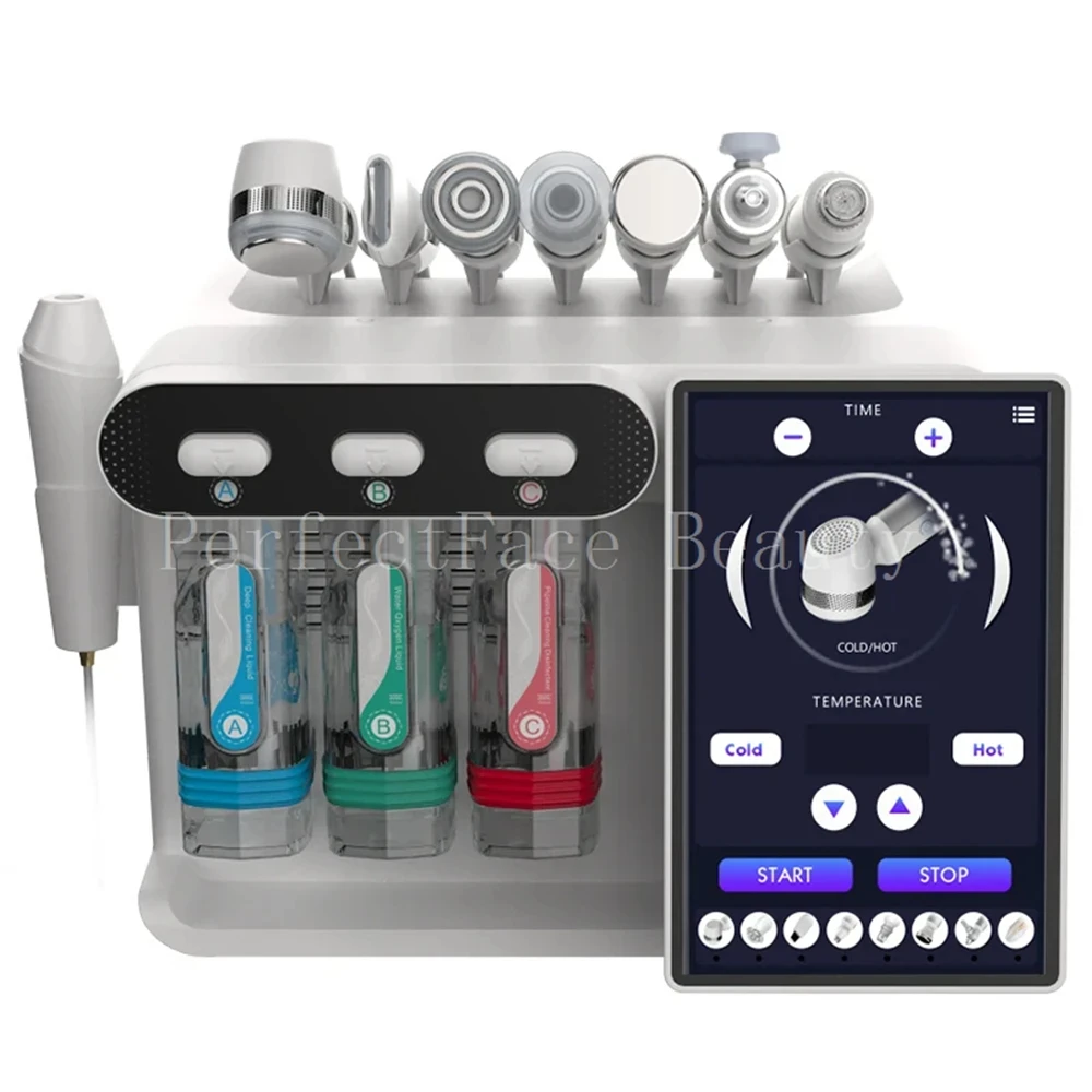 

8 In1 Hydra Oxygen Jet Peel Aqua Peeling Deep Cleaning Skin Analyzer Machine Small Bubble Hydra Microdermabrasion Facial Machine