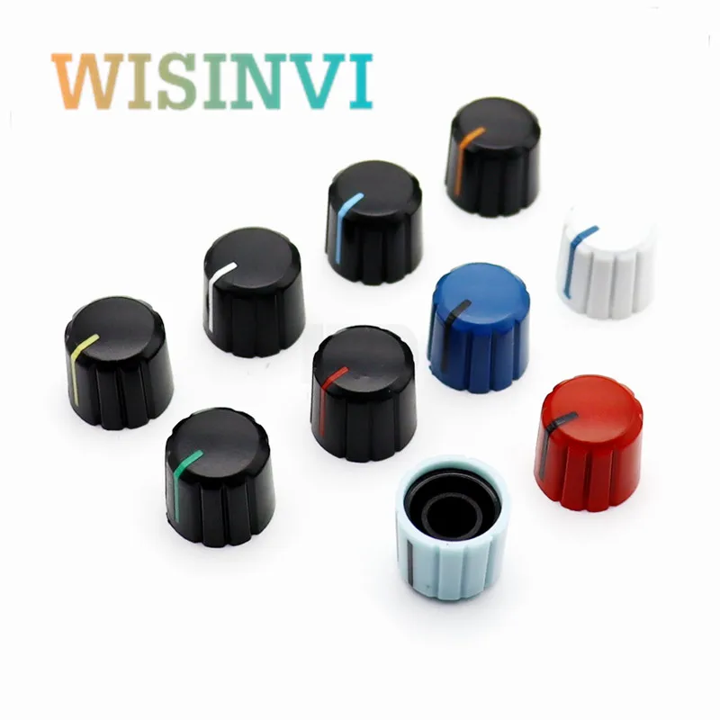 10PCS Plastic Knob Cap Diameter 15mm Height 13.5mm Potentiometer Encoder Knob Flower Shaped Inner Hole 6mm