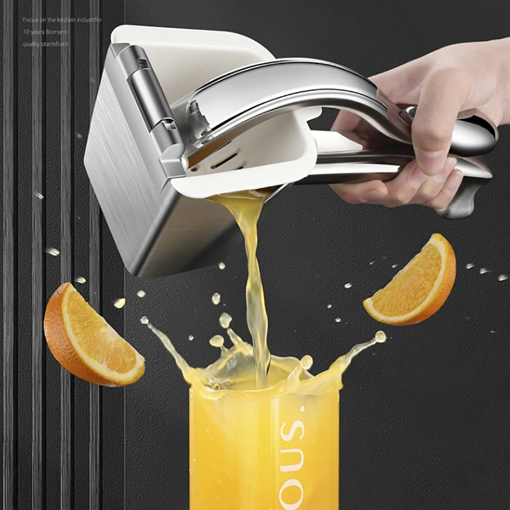 Heavy 304 Stainless Steel Lemon Squeezer Manual Citrus Orange Fruit Juicer Large Capacity Juice Press Juice Machine Kitchen Tool