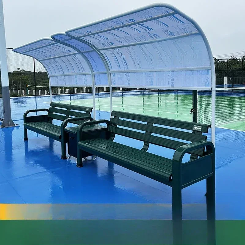 Tennis court lounge chair outdoor, basketball court with awning leisure seat